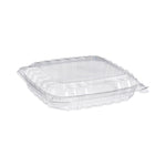 ClearSeal Hinged-Lid Plastic Containers, 8.31 x 8.31 x 2, Clear, Plastic, 125/Bag, 2 Bags/Carton