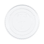 PETE Flat Straw-Slot Cold Cup Lids, Fits 12 oz Cold Cups, Plastic, Clear, 100/Pack, 25 Packs/Carton