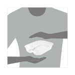 ClearPac Large Nacho Tray, 2 Compartments, 3.3 oz, 6.2 x 6.2 x 1.6, Clear, Plastic, 500/Carton