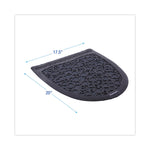 Disposable Urinal Floor Mat 2.0, Slip-Resistant Rubber, 17.5 x 20, Black, 6/Carton