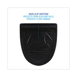 Disposable Urinal Floor Mat 2.0, Slip-Resistant Rubber, 17.5 x 20, Black, 6/Carton