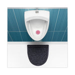 Disposable Urinal Floor Mat 2.0, Slip-Resistant Rubber, 17.5 x 20, Black, 6/Carton