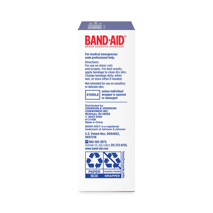 Flexible Fabric Adhesive Tough Strip Bandages, 1 x 3.25, 20/Box