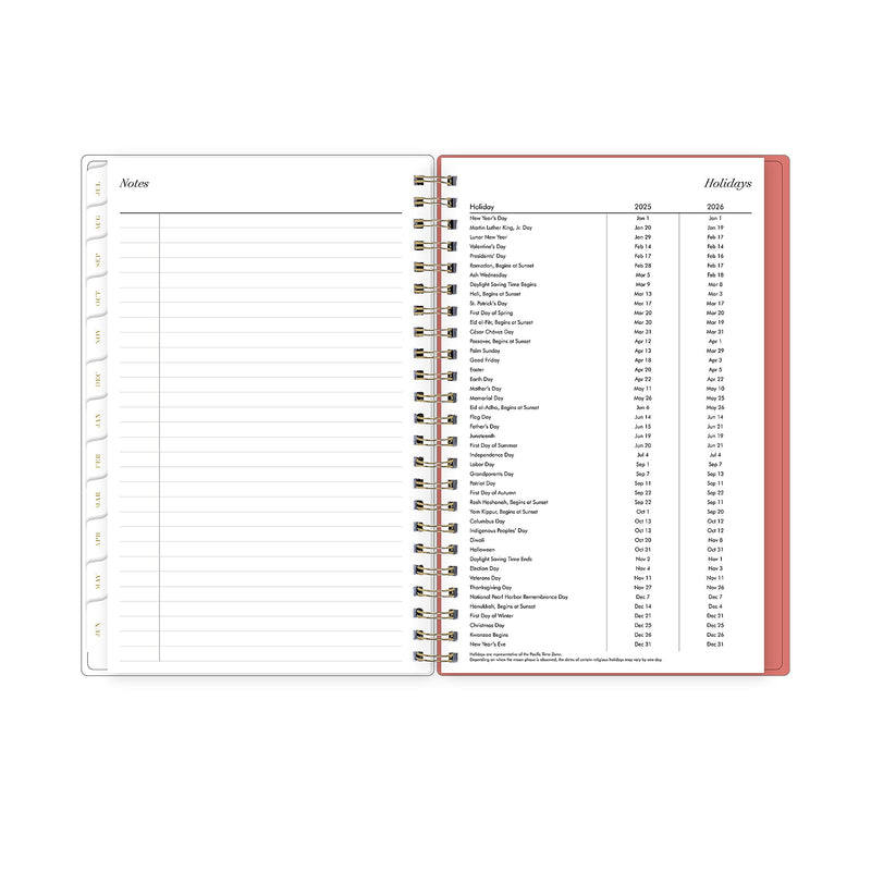 2025-2026 Blue Sky Sincerely Jules Rosie 5" x 8" Academic Weekly & Monthly Planner, Plastic Cover, Multicolored (155340)
