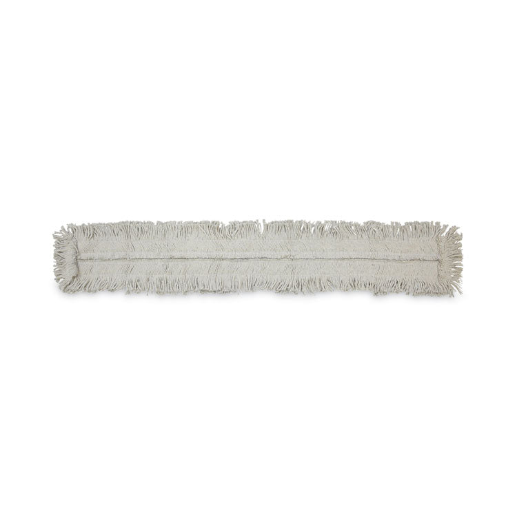 Disposable Dust Mop Head, Cotton, Cut-End, 60w X 5d