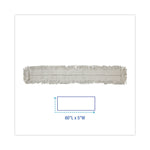 Disposable Dust Mop Head, Cotton, Cut-End, 60w X 5d