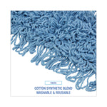 Dust Mop Head, Cotton/synthetic Blend, 36 X 5, Looped-End, Blue