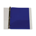 Two-Pocket Heavyweight Poly Portfolio Folder, 3-Hole Punch, 11 x 8.5, Blue, 25/Box