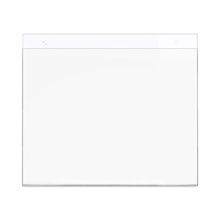Classic Image Wall-Mount Sign Holder, Landscape, 11 x 8.5, Clear