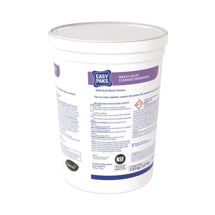 Heavy-Duty Cleaner/degreaser, 1.5 Oz Packet, 36/tub, 2 Tubs/carton