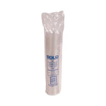 Straw-Slot Cold Cup Lids, Fits 10 oz Cold Cups, Plastic, Clear, 100/Pack, 25 Packs/Carton