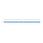 Teacher Created Resources Border Trim, 2.19" x 2.92', Composition Blue Scalloped, 12/Pack, 6 Packs/Bundle (TCR9313-6)