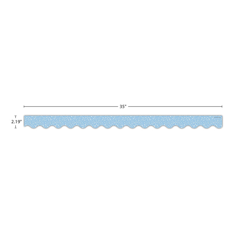 Teacher Created Resources Border Trim, 2.19" x 2.92', Composition Blue Scalloped, 12/Pack, 6 Packs/Bundle (TCR9313-6)