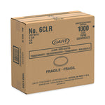 Non-Vented Container Lids, Clear, Plastic, 100/Pack, 10 Packs/Carton