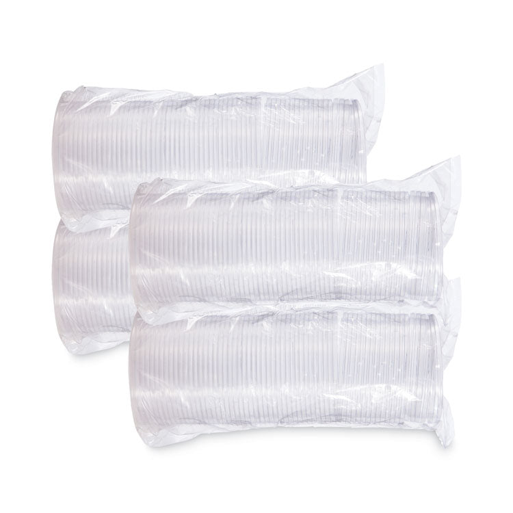 PresentaBowls Clear Flat Lids, 5.4" Diameter x 0.3" h, Plastic, 504/Carton