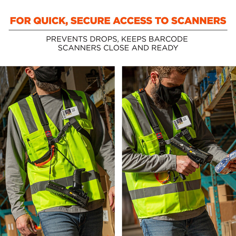 Squids 3138 Large Padded Barcode Scanner Harness + Lanyard for Mobile Computers (19189)
