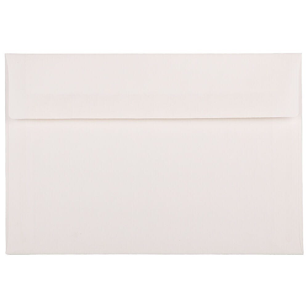 JAM Paper A8 Booklet Envelope 5 1/2" x 8 1/8", Bright White, 100/Pack (40934d)