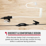 Cobra Surveillance Earpiece for Cobra Performa 400/450 2-Way Handheld Business Radios, Black (0010097-1)