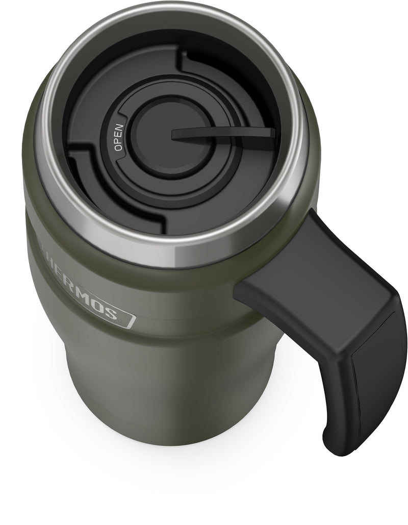 Thermos King Stainless Steel Vacuum Insulated Travel Mug, 16 oz., Army Green (EASK1000AG4)