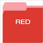 Pendaflex Recycled File Folder, 1/3-Cut Tab, Assorted, Letter Size, Red, 100/Box (4210 1/3 RED)
