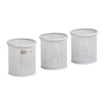 Mind Reader Metal Pen and Accessory Holder Desk Organizer, White, 3-Pieces (CLIPMESH3-WHT)