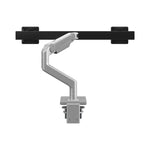 Humanscale M8.1 Adjustable Dual Monitor Arm, Up to 28" Monitors, Silver (M82CBS)