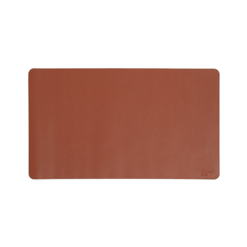 Smead Small Vegan Leather Anti-Slip Desk Pad, 23.6" x 13.7", Brown (SMD64837)