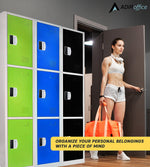 AdirOffice 72"H 3-Tier Blue Storage Locker (ADI629-203-BLU-DL)