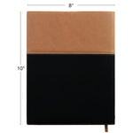 2026 Global Printed Products 8" x 10" Calendar Year Weekly & Monthly Planner, Faux Leather Cover, Black/Brown (NRY26-PKT810-BN)