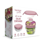 bentgo All-in-One Salad Container, 5-Compartment, Rose, 61 oz. (BGLASSAL-R)