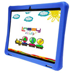 LINSAY 10.1" Octa Core Tablet, 4GB RAM, 128GB Storage, Android 13, Bundled with Blue Kids Defender Case