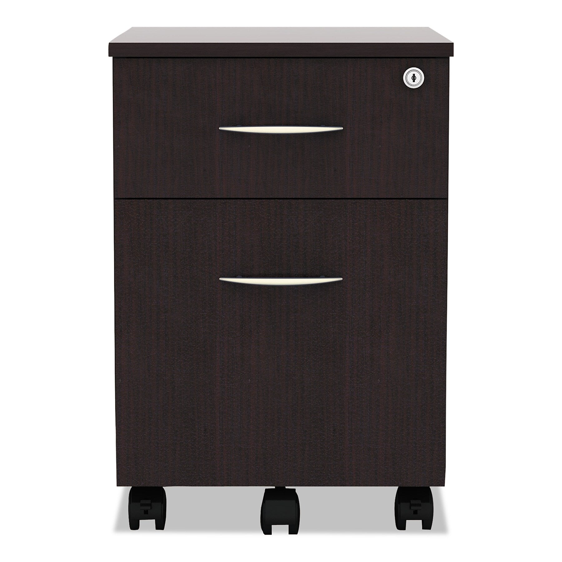 Alera® Valencia Series Mobile Box/File Pedestal , 14 3/4w x 19 1/8d x 22 7/8h , Espresso