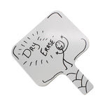 Dry Erase Paddle, 9.75" x 8", White Surface, 12/Pack