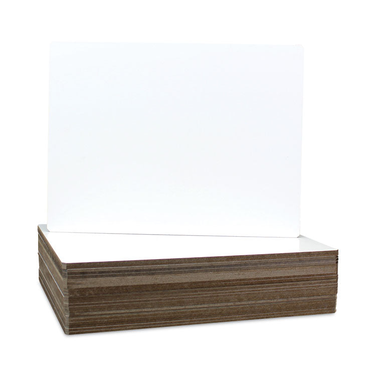 Dry Erase Board, 12" x 9", White Surface, 24/Pack