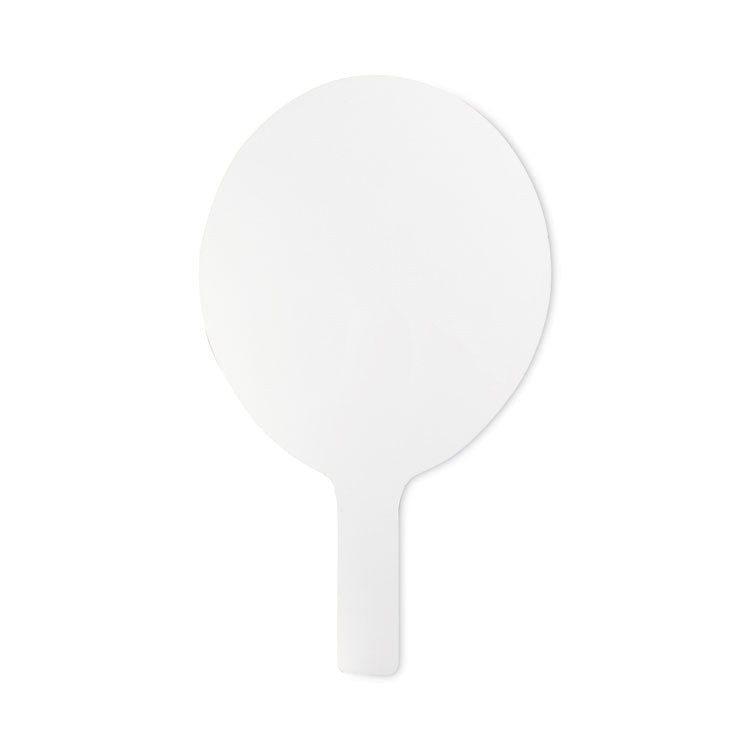 Dry Erase Paddle, 12" x 7", White Surface, 12/Pack