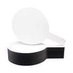Dry Erase Paddle, 12" x 7", White Surface, 12/Pack