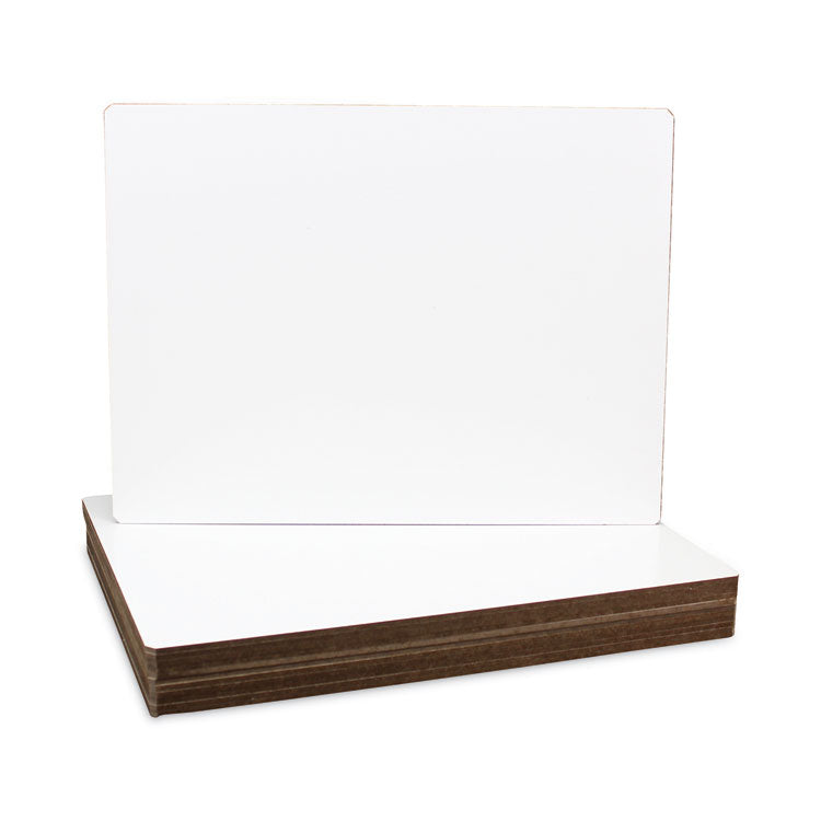 Dry Erase Board, 12" x 9", White Surface, 12/Pack