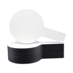 Dry Erase Paddle, 9" x 5", White Surface, 12/Pack