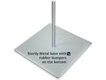 Azar Sign Holder, 12" x 56.5", Vertical, Freestanding, Clear/Silver, Acrylic (300863)