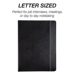 Samsill Slimline Vinyl Padfolio, Black (71220)
