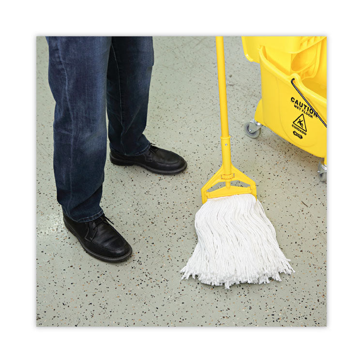Premium Cut-End Wet Mop Heads, Rayon, 16oz, White, 12/carton