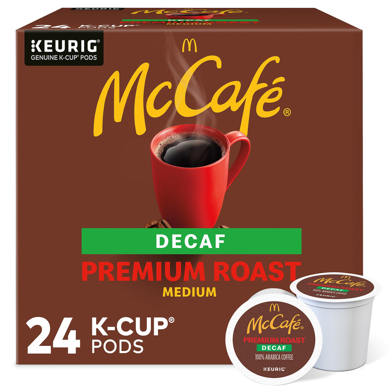 McCafe Premium Roast Decaf Coffee Keurig® K-Cup® Pods, Medium Roast, 24/Box (5000201380)