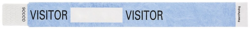 Blue Tyvek Visitor Wristband, 10" x 1"