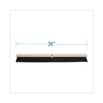 Floor Brush Head, 3" Black Polypropylene Bristles, 36" Brush