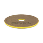 Clean and Shine Pad, 15" Diameter, Brown, 5/Carton