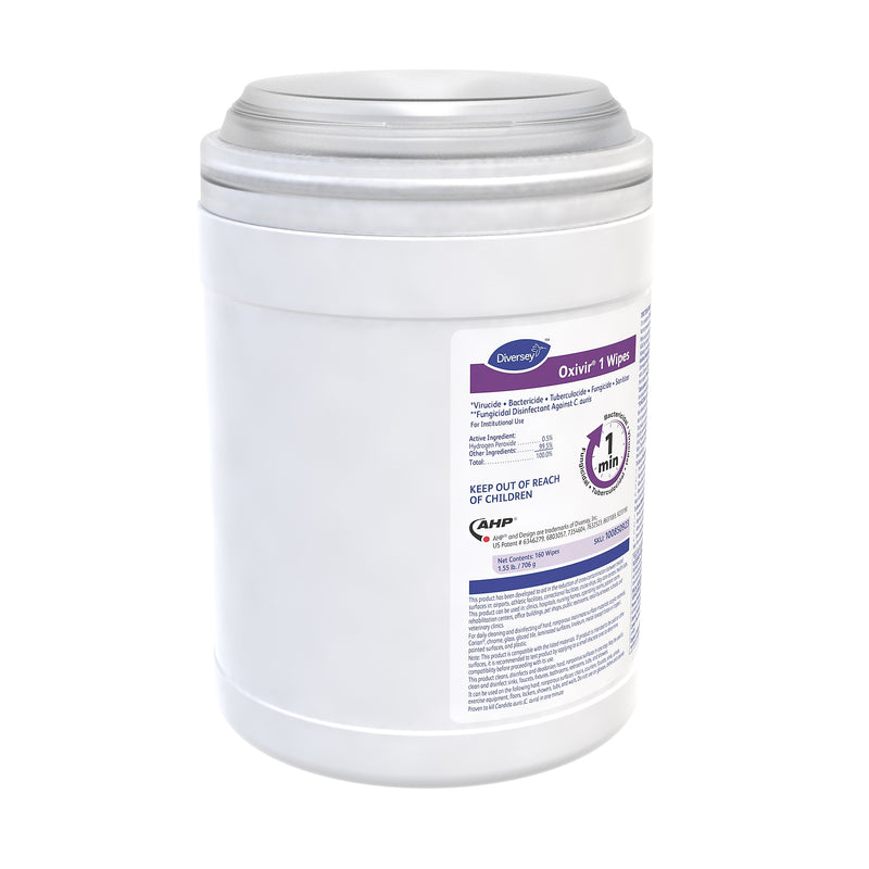 Diversey Oxivir 1 Disinfecting Wipes, 160 Wipes/Container, 12/Carton (100850923)