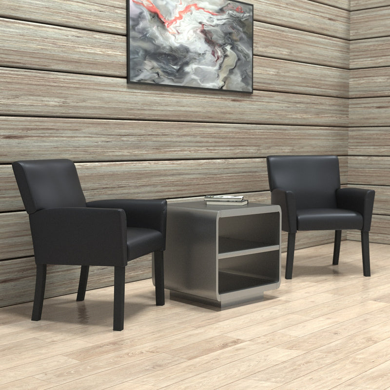 Boss Office Products Vinyl Guest Chair, Black (B639-BK)