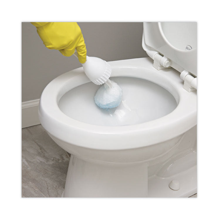 Cone Toilet Bowl Mop, 10" Handle, 2" Mop Head, White, 25/Carton