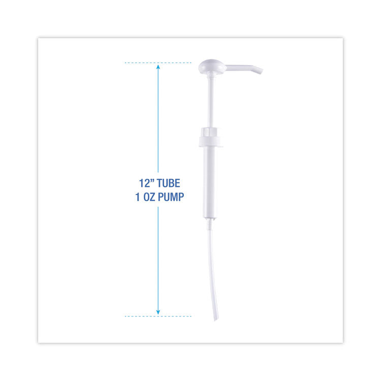 Siphon Pump for 1 gal Bottles, 1 oz Output, 12" Tube, Plastic, White