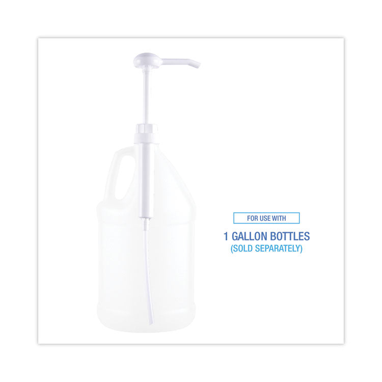 Siphon Pump for 1 gal Bottles, 1 oz Output, 12" Tube, Plastic, White